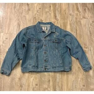 Authentic Melissa Etheridge Chrome Plated Tour Lee Denim Jacket Size Extra Large